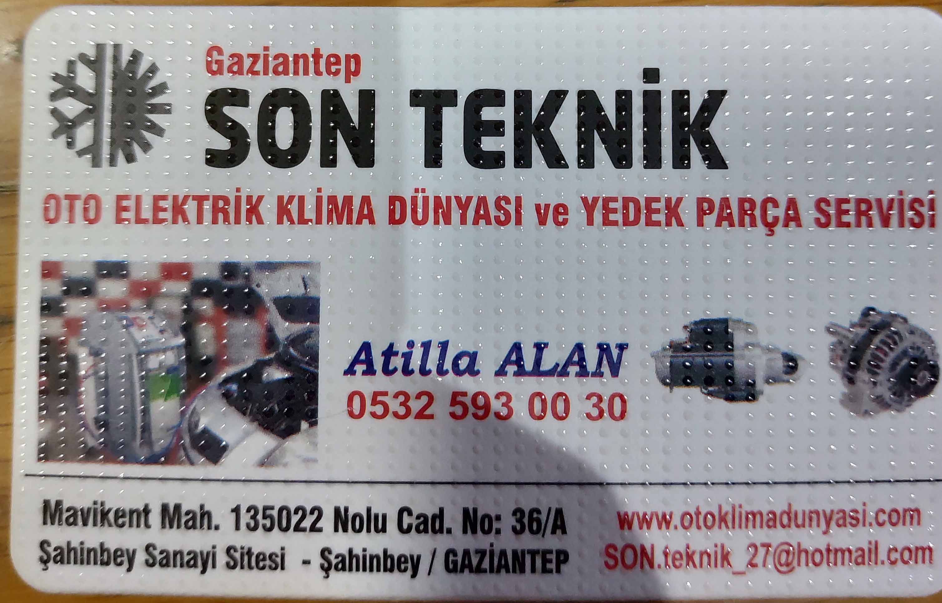 SON TEKNİK OTO ELEKTRİK VE KLİM SERVİS