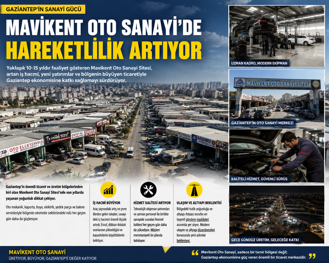 Mavikent Oto Sanayi'nde Hareketlilik Artıyor
